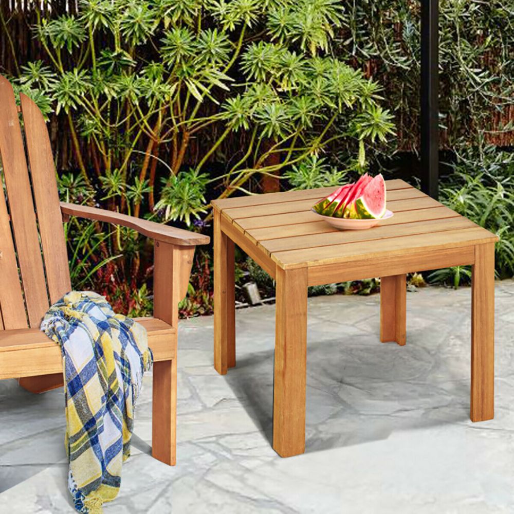 Square Acacia Patio Side Table – product view 9 of 20