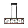 32-Inch 5-Light Farmhouse Wood Chandelier – main product view