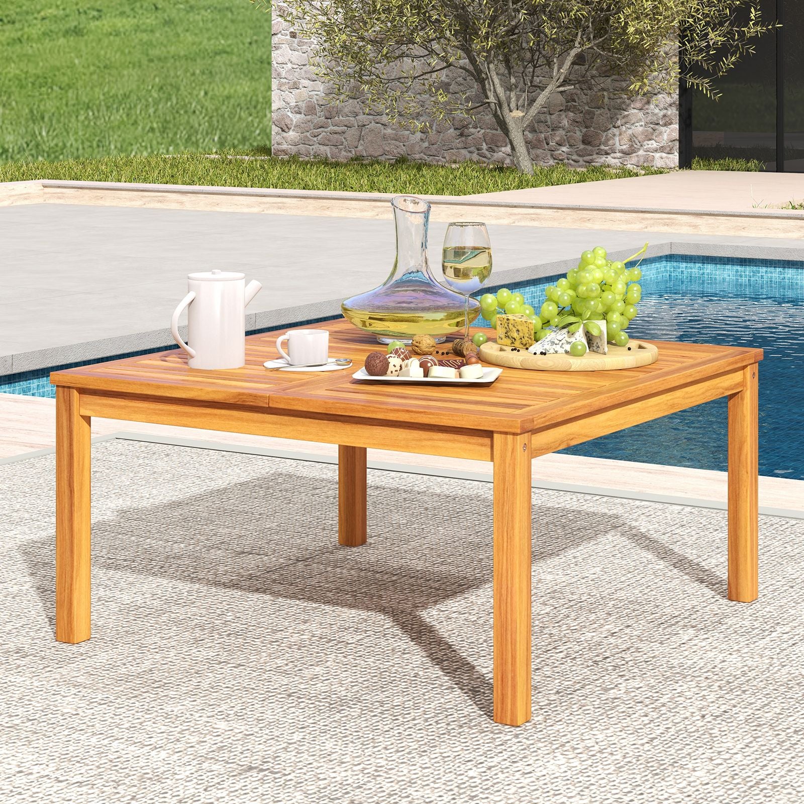 35.5-Inch Acacia Patio Coffee Table – product view 3 of 9