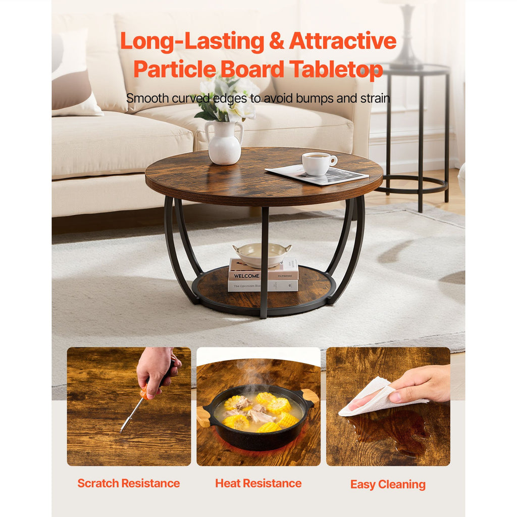 31.6-Inch 2-Tier Round Coffee Table – product view 7 of 8