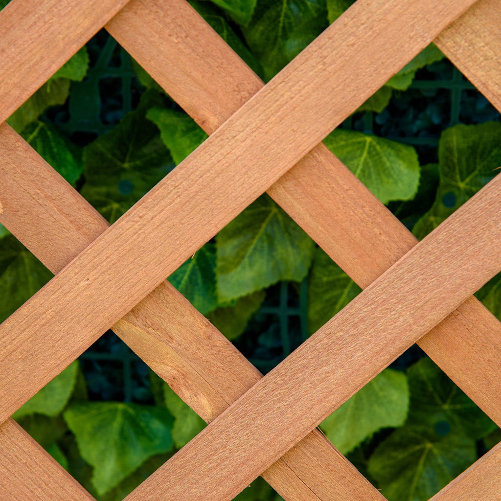 28" x 11" x 46" Raised Garden Bed, Wooden Planter Box w/ Trellis, Brown – product view 8 of 11