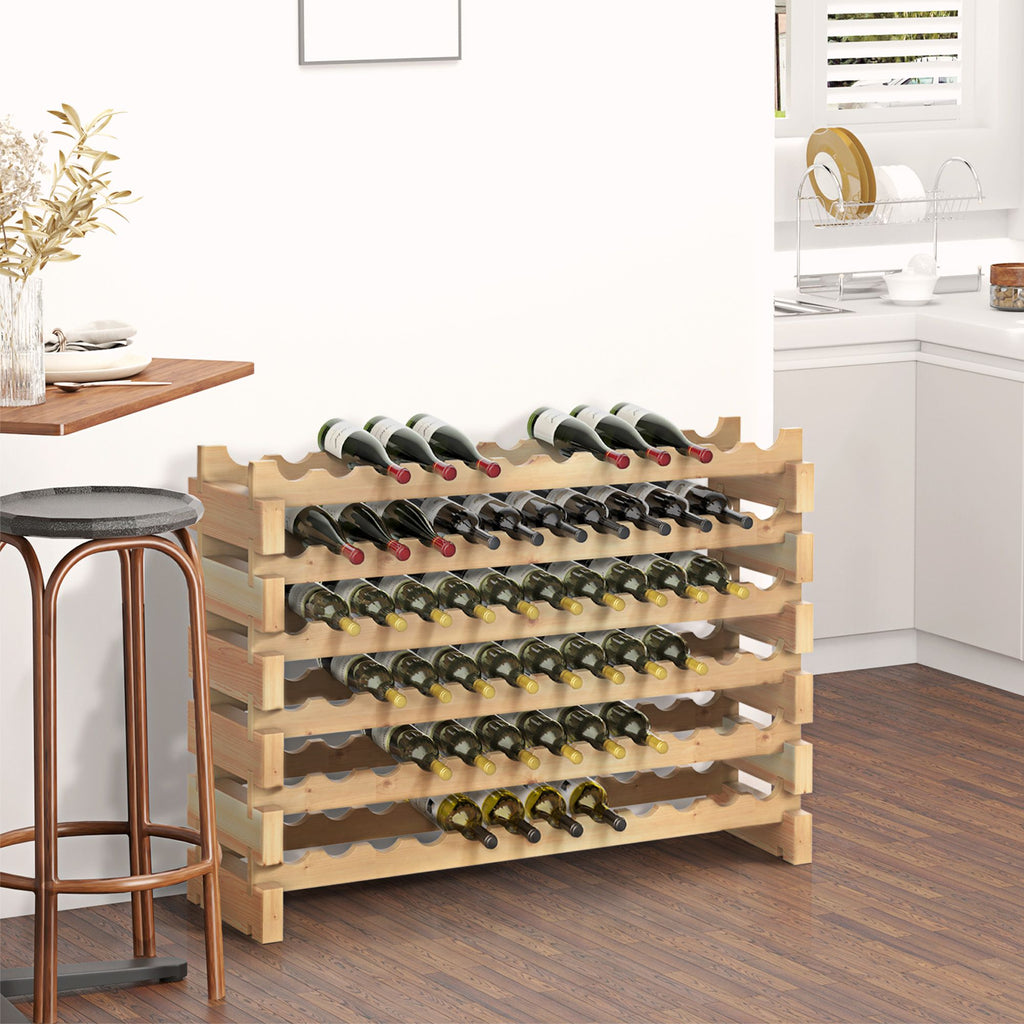 72-Bottle Pine Wood Wine Rack – product view 4 of 11