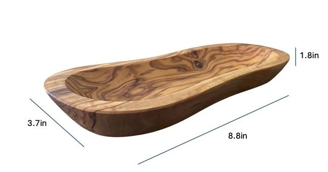Mediterranean Olive Wood Serving Bowl – product view 2 of 8