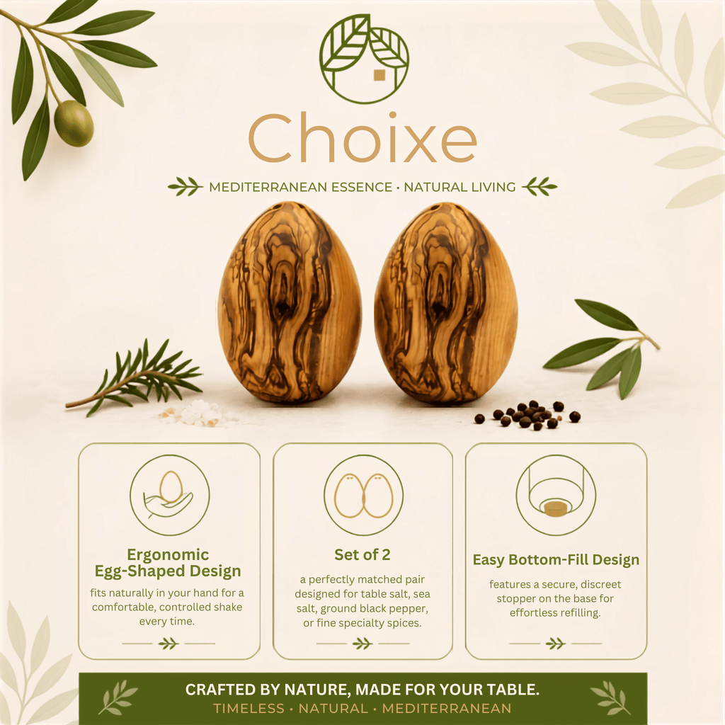 Set of 2 Olive Wood Salt and Pepper Shakers – product view 5 of 7