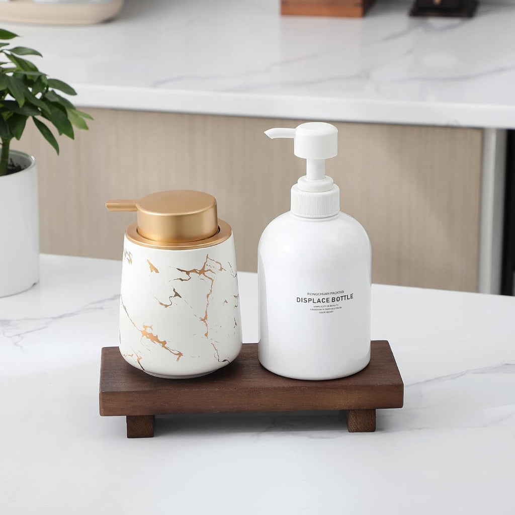Small Walnut Wood Pedestal Tray – product view 2 of 5