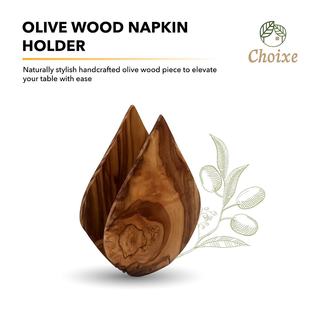 Mediterranean Olive Wood Napkin Holder – product view 3 of 8