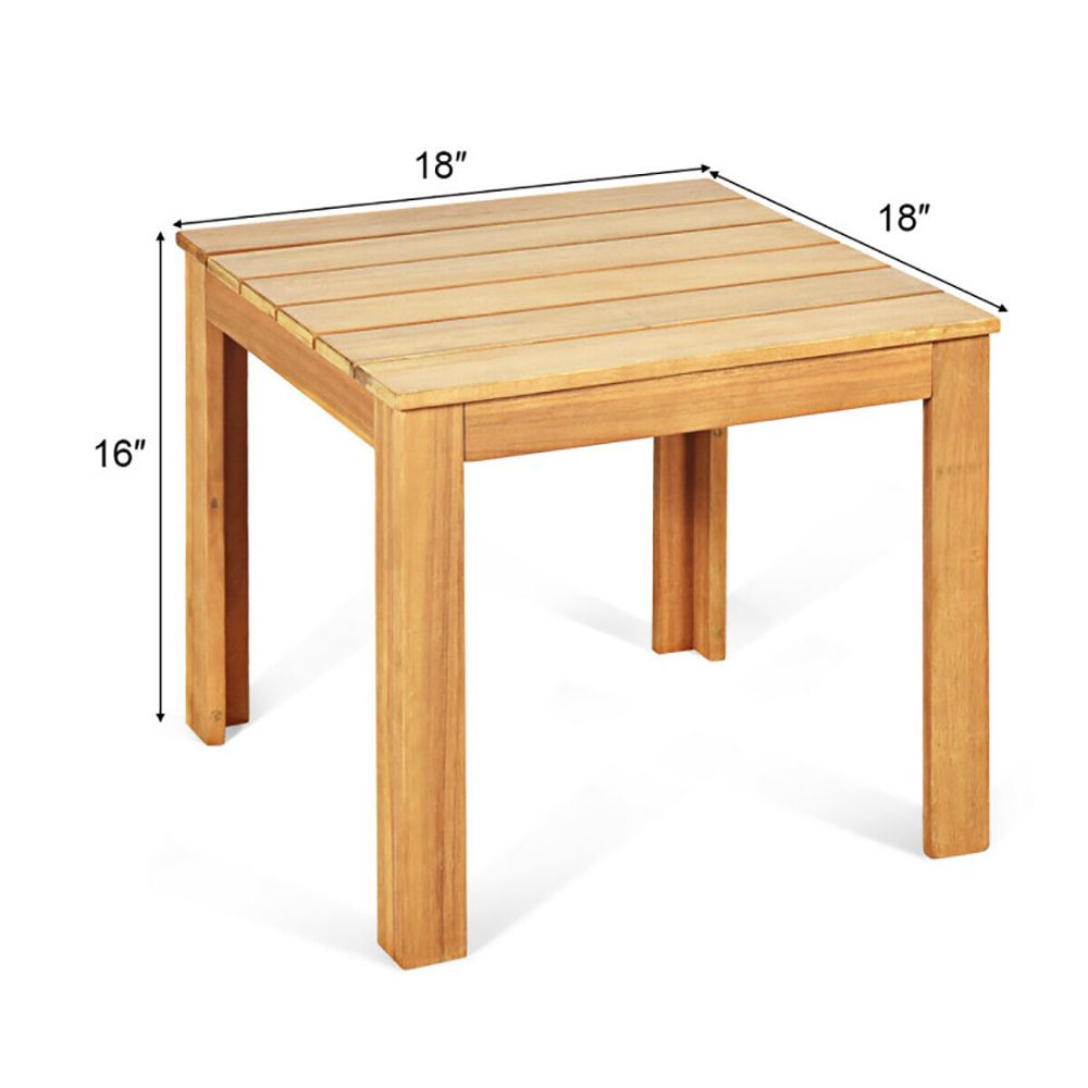 Square Acacia Patio Side Table – product view 6 of 20