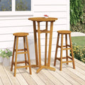 23.6-Inch Acacia Wood Patio Bar Table – main product view
